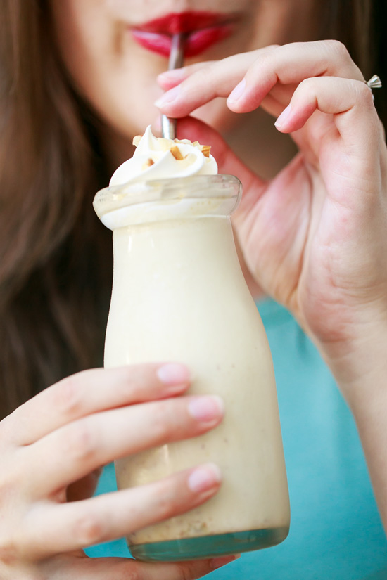 The Michelangelo (Marzipan and Almond Praline Milkshakes) for #MilkshakeWeek from @loveandoliveoil