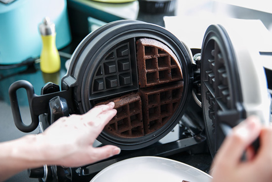 Double Chocolate Brownie Waffles