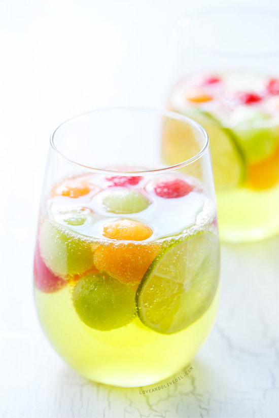Ginger Melon Sangria from www.loveandoliveoil.com