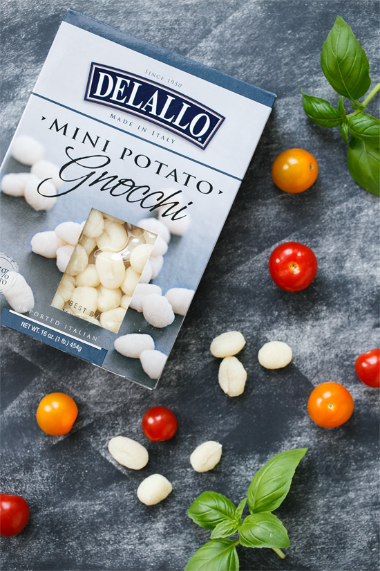 Delallo Mini Gnocchi for Warm Gnocchi and Heirloom Tomato Salad