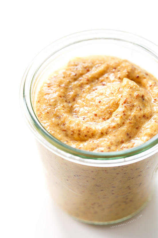 Homemade Peach Mustard from www.loveandoliveoil.com