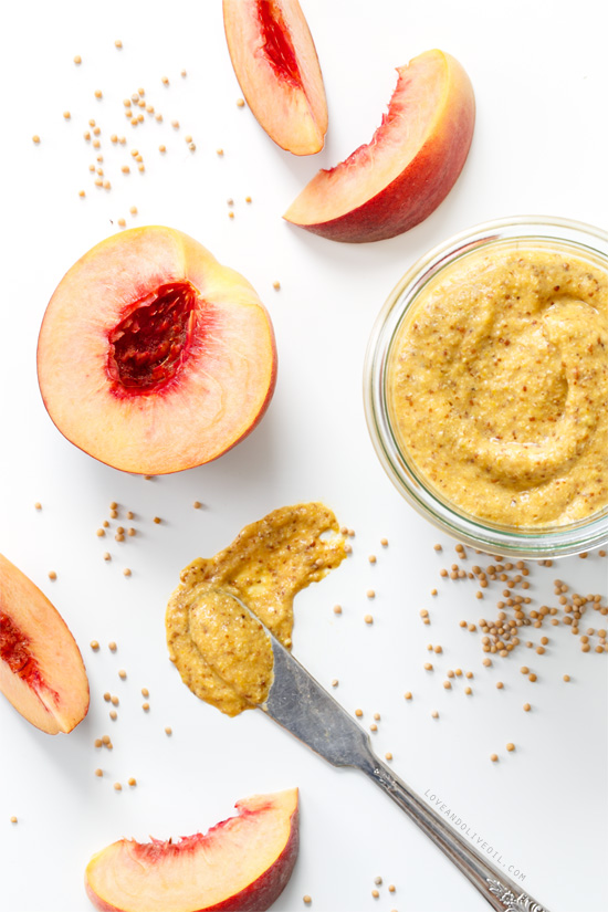 Homemade Peach Mustard from www.loveandoliveoil.com