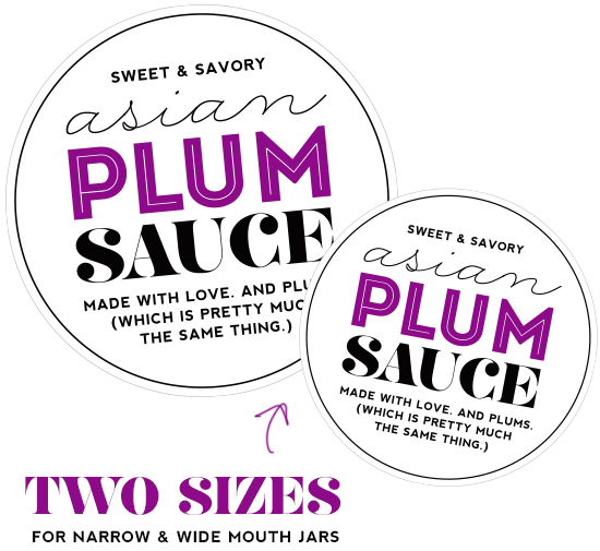 Free Printable Canning Labels - Asian Plum Sauce Recipe