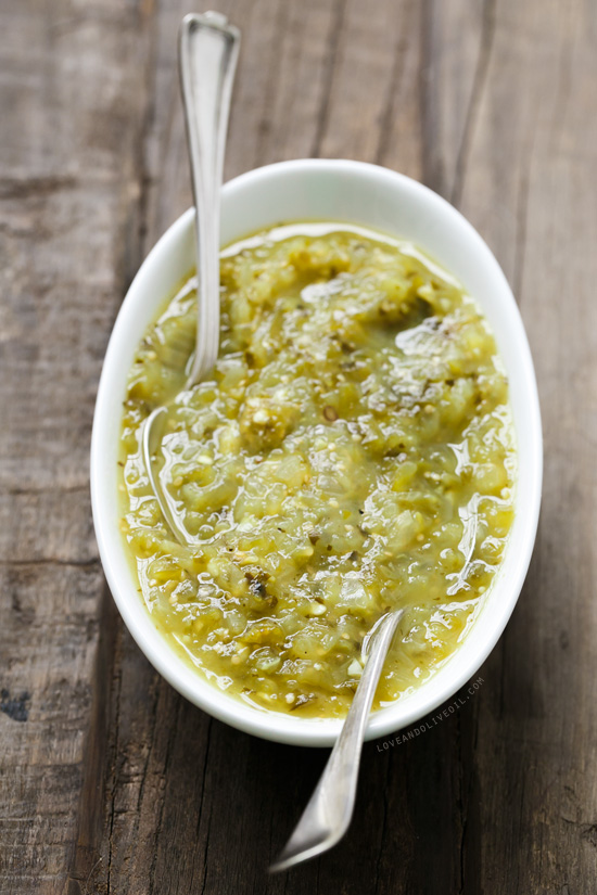 Homemade Roasted Tomatillo Salsa Verde