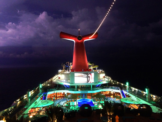Carnival Foodie Cruise - Lightning Storm aboard the Carnival Sunshine
