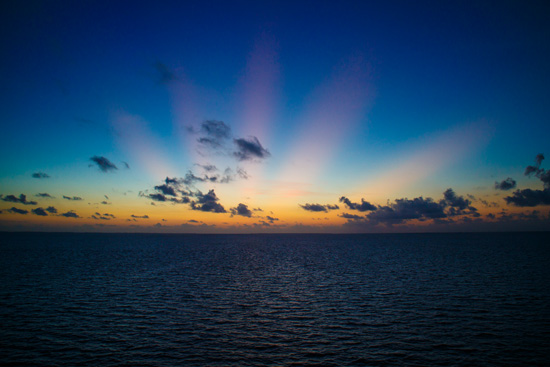 Carnival Foodie Cruise - Sunrise over Belize