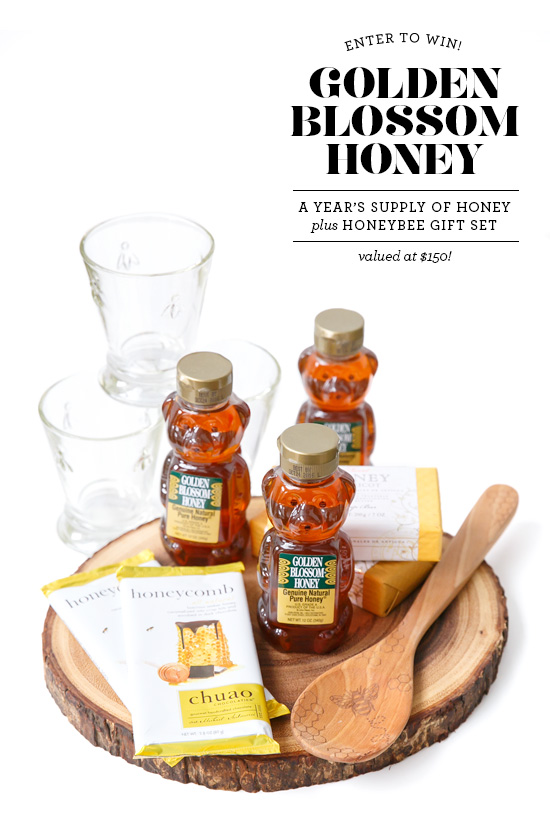 Golden Blossom Honey Giveaway - Win a Year's Supply of Honey + a Honeybee Gift Set valued at $150!