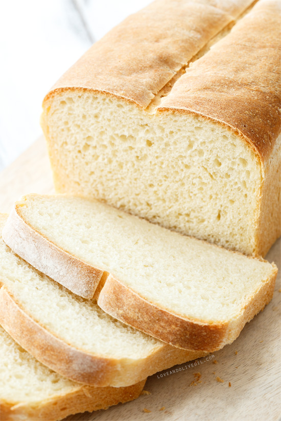 Homemade White Sandwich Bread from scratch