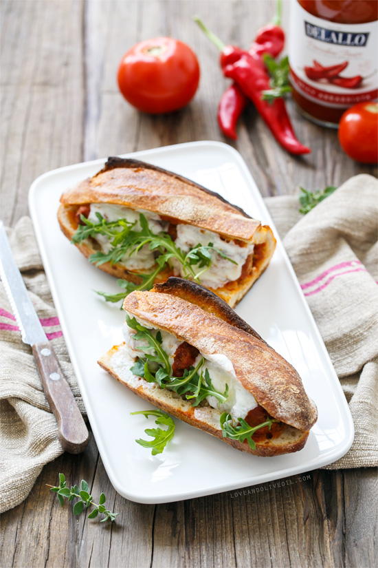 Spicy Italian Meatball Sandwiches – Love and Olive Oil