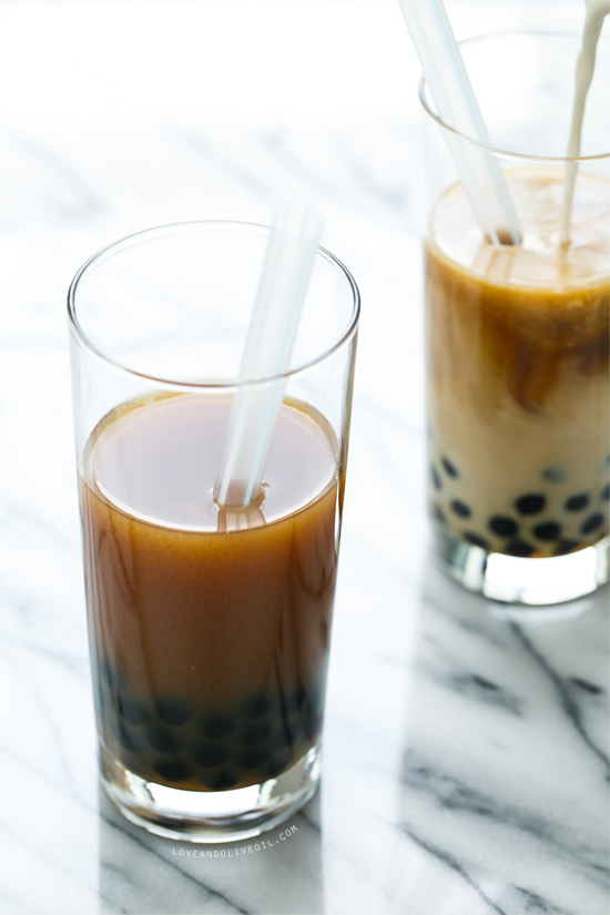 Passion Fruit Bubble Tea with Almond Milk