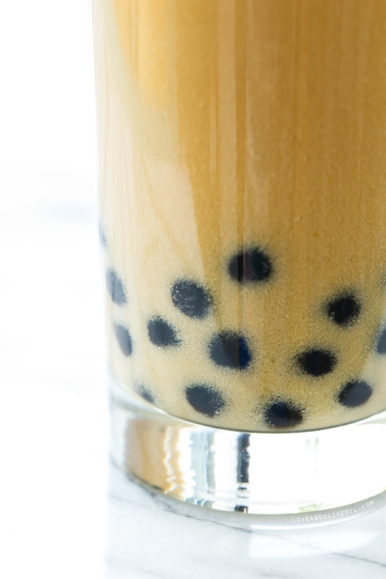 Passion Fruit Bubble Tea with Almond Milk