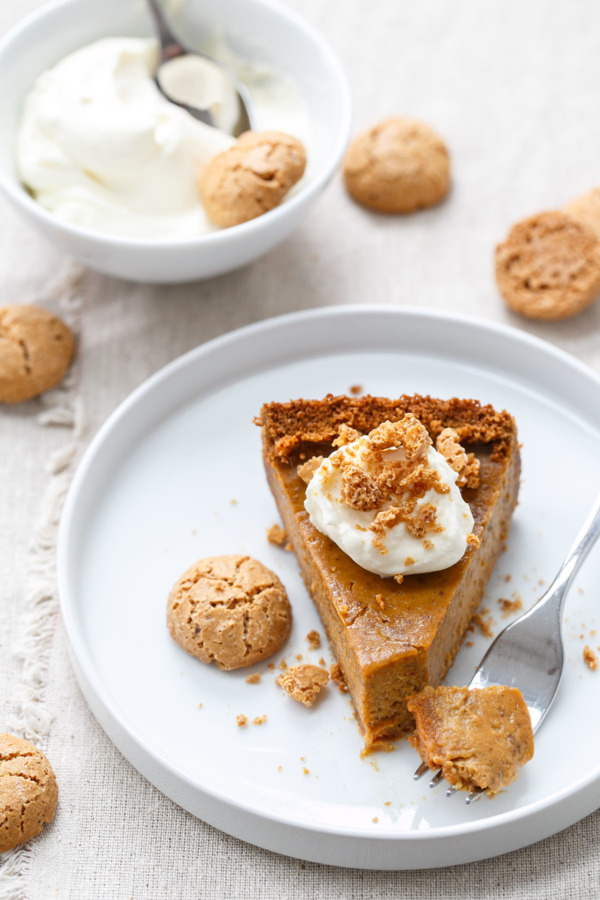 This Thanksgiving, make this Amaretti Pumpkin Pie Recipe for a delicious twist on a classic.