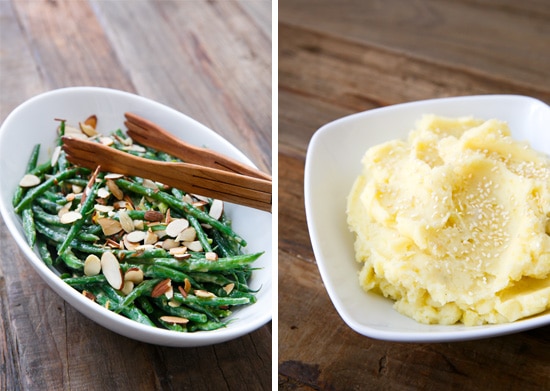 Asian-themed Thanksgiving: Miso Green Beans and Sesame Mashed Potatoes