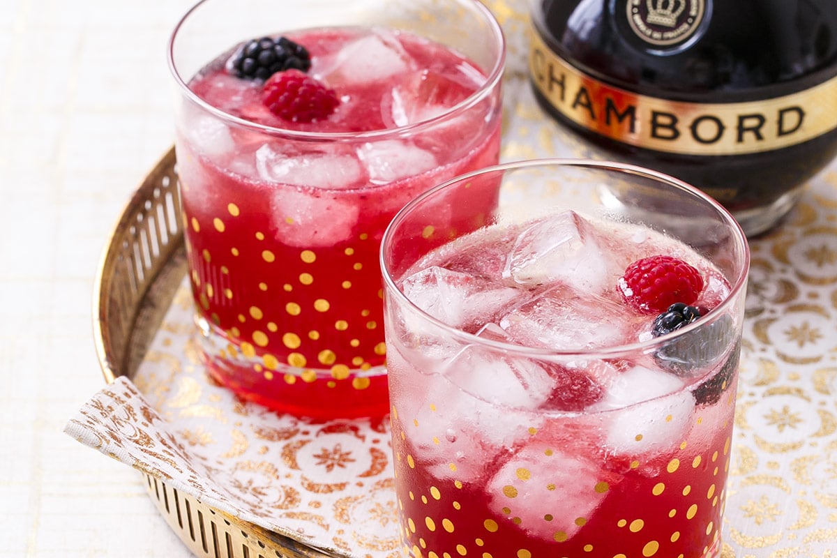 Black Raspberry Shrub Cocktail