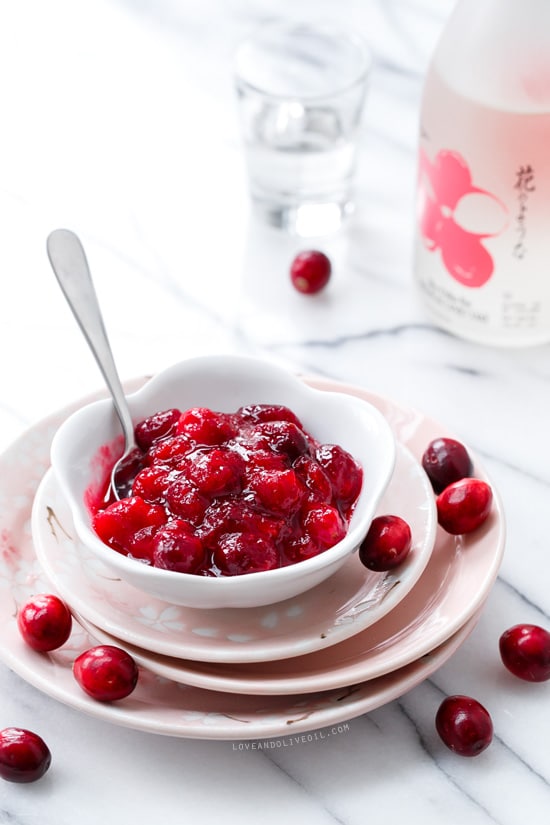 Ginger Sake Cranberry Sauce