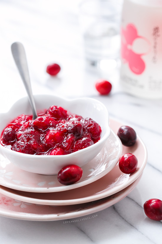 Ginger Sake Cranberry Sauce