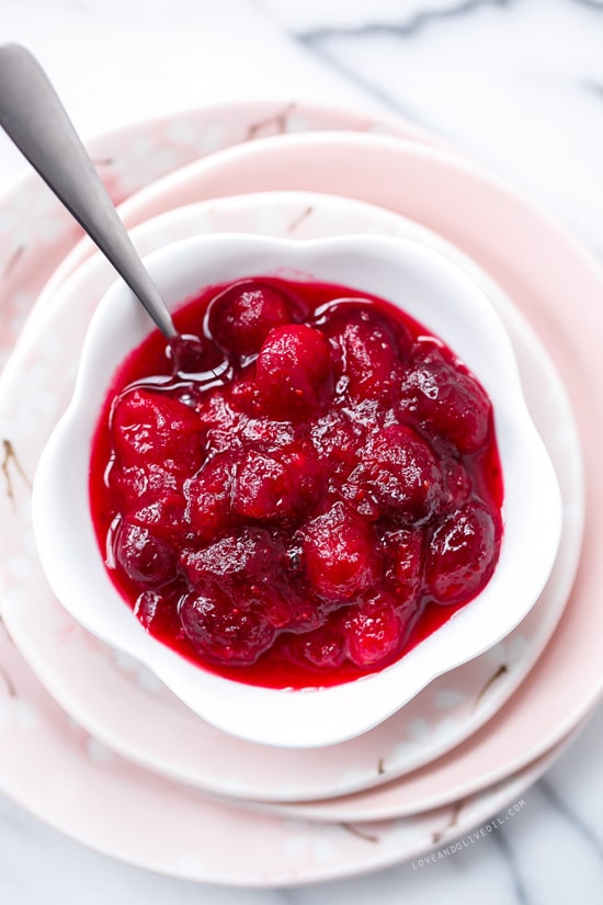 Asian Cranberry Sauce with Sake and Fresh Ginger
