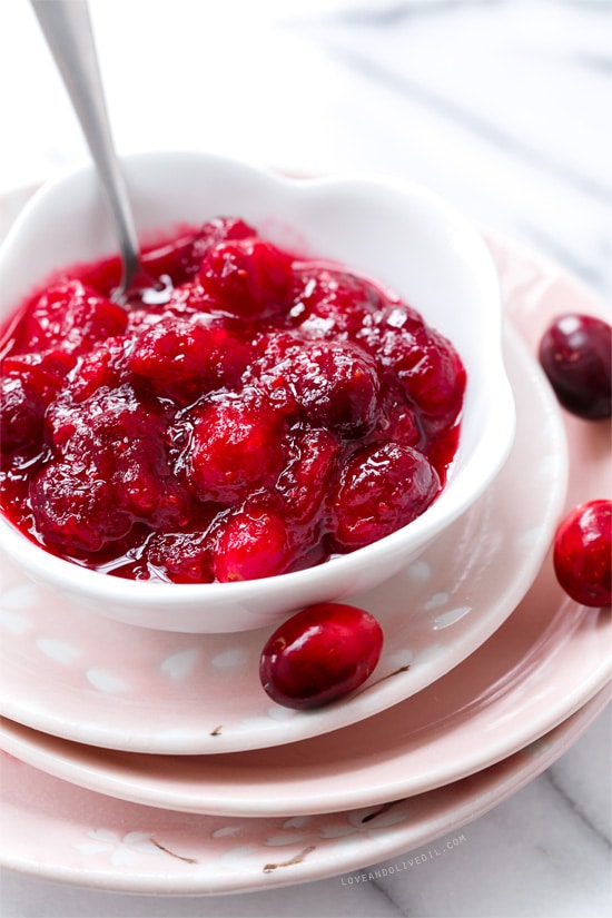 Asian Cranberry Sauce with Sake and Fresh Ginger