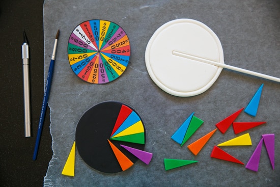 Fondant Wheel of Fortune Slot Machine Cake