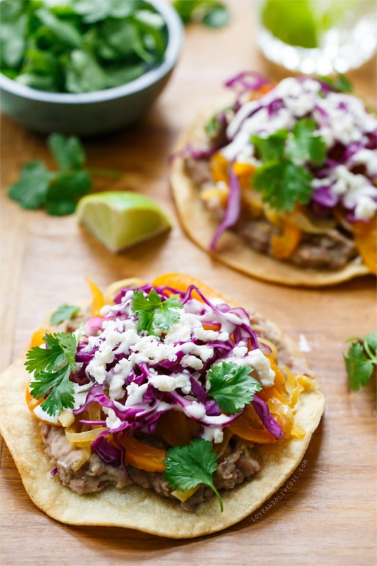 Vegetarian Pinto Bean Tostadas