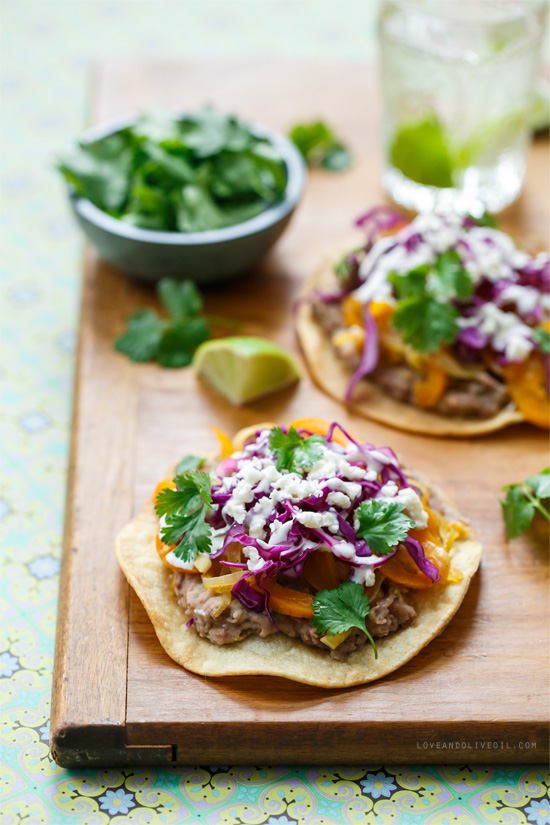 Vegetarian Pinto Bean Tostadas