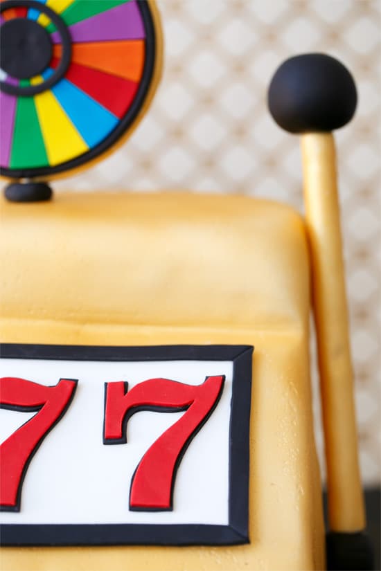 Vegas Wheel-of-Fortune Slot Machine Cake