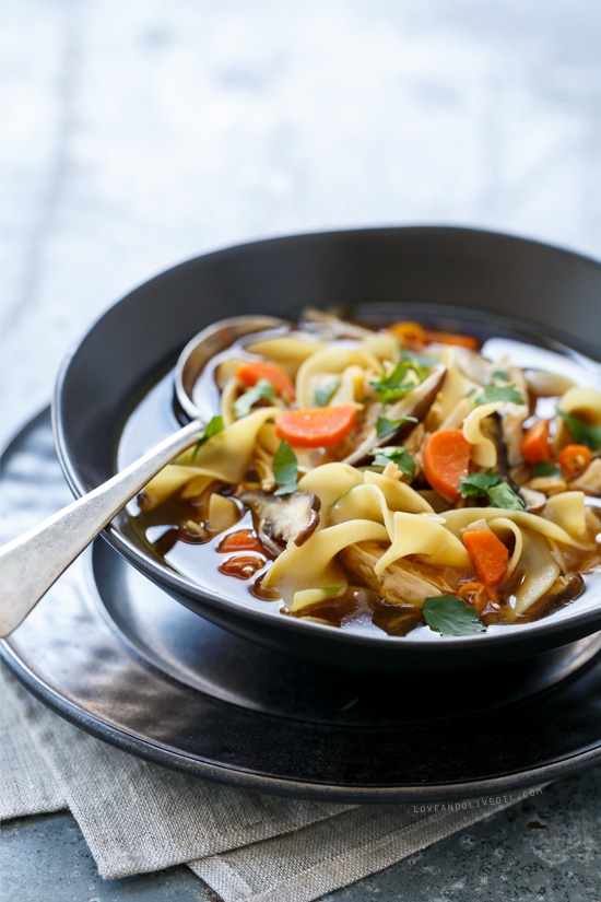 Spicy Asian Chicken Noodle Soup