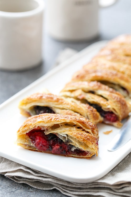 Tart Cherry & Chocolate Danish Twist Breakfast Pastry