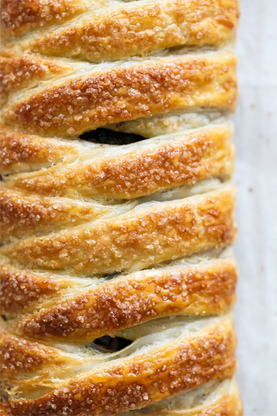 Tart Cherry & Chocolate Chunk Braided Danish Pastry