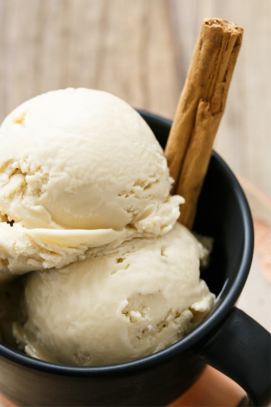 Horchata Ice Cream made with Rice, Almonds, and Cinnamon