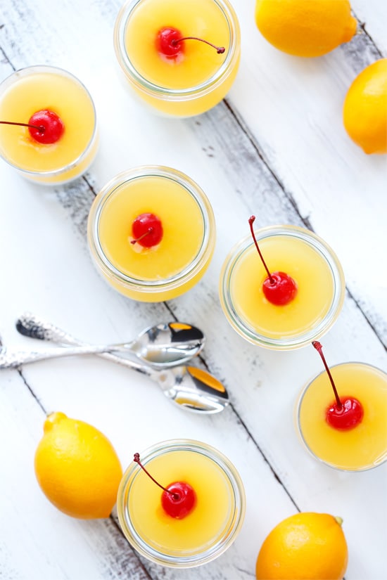 Layered Sparkling Meyer Lemon & Passionfruit Panna Cotta