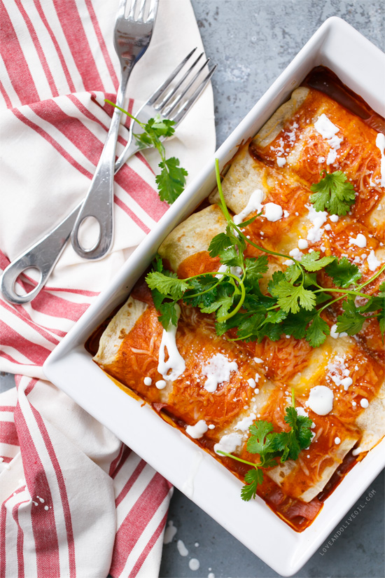 Chicken & Goat Cheese Enchiladas