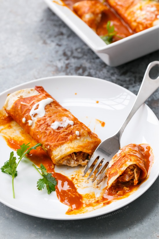 Chicken & Goat Cheese Enchiladas