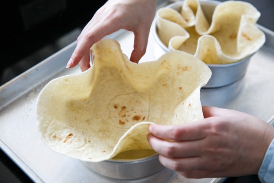 How to make homemade tortilla bowls in the oven