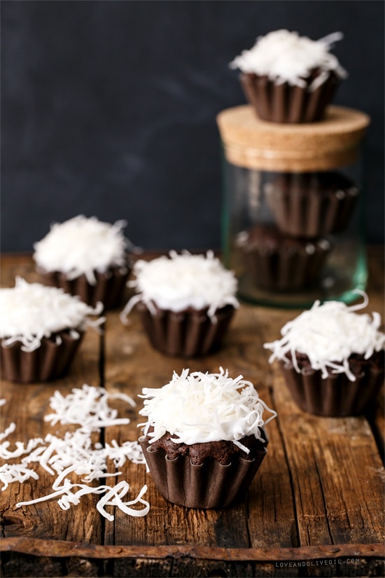 Vegan Chocolate Coconut Cupcakes with Whipped Coconut Cream Frosting