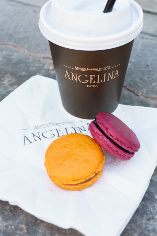 Hot Chocolate and Macarons from Angelina