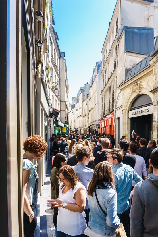 Waiting for Falafel in the Marais