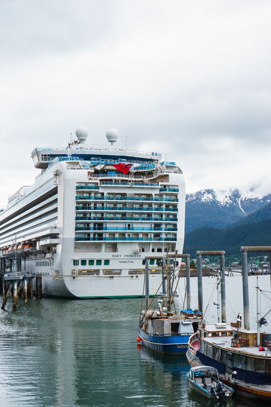 Ruby Princess at port in Juneau, Alaska