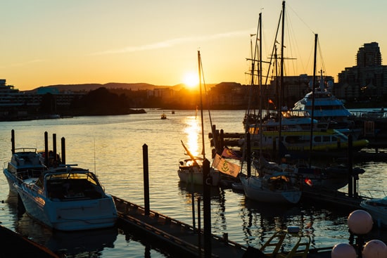 Sunset on the Harbor, Victoria, British Columbia