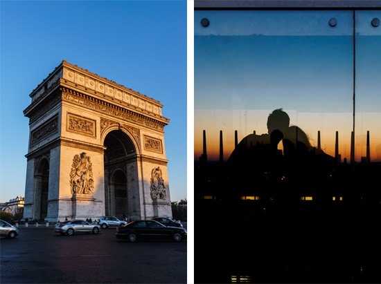 Sunset at the Arc de Triomphe, Paris, France