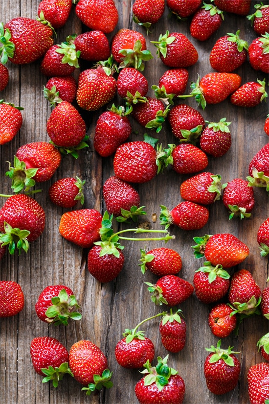 Fresh Picked Strawberries to be made into homemade strawberry jam