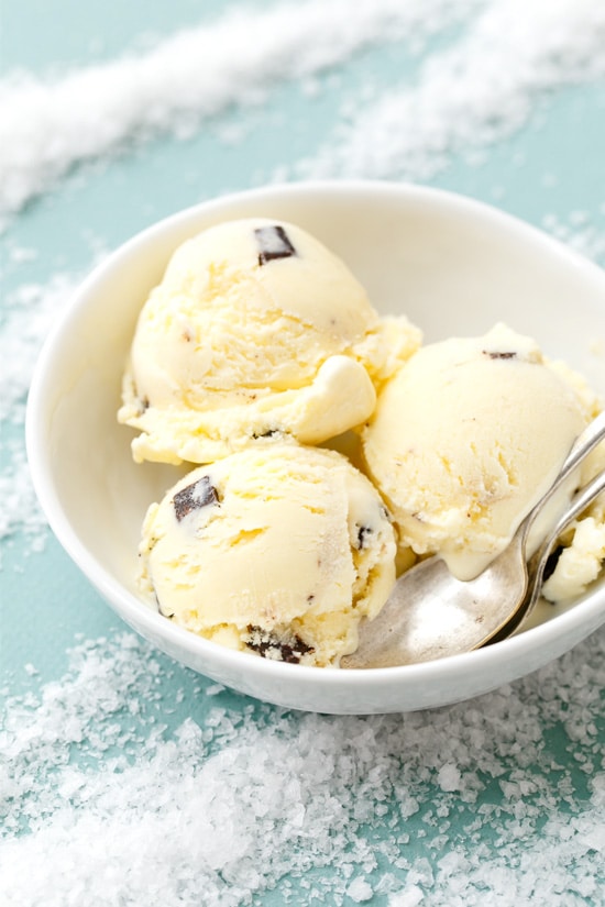 Salted Vanilla Bean Fudge Chunk Ice Cream