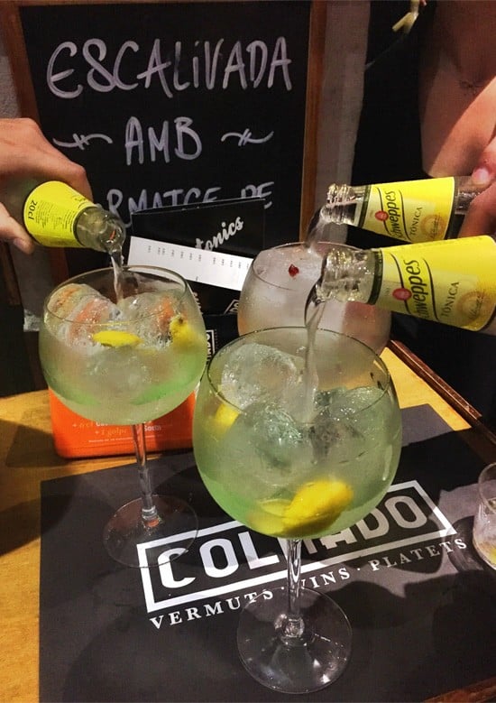 Gin & Tonics at Colmado, Barcelona Spain