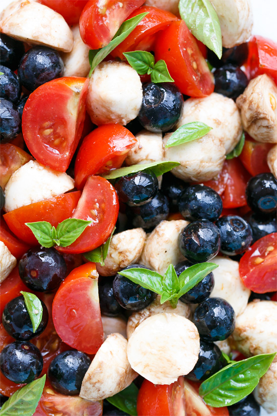 Blueberry Caprese Salad 4th of July Recipe