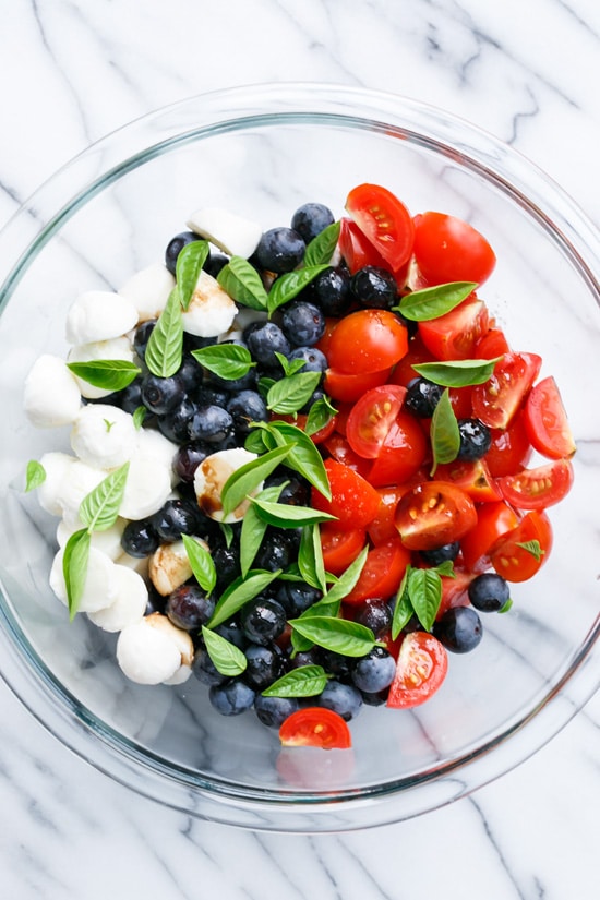 Blueberry Caprese Salad 4th of July Recipe