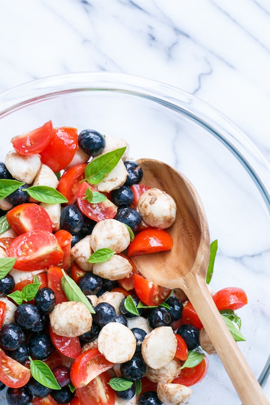 Blueberry Caprese Salad 4th of July Recipe