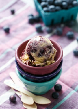 Muscovado Roasted Blueberry Swirl Ice Cream