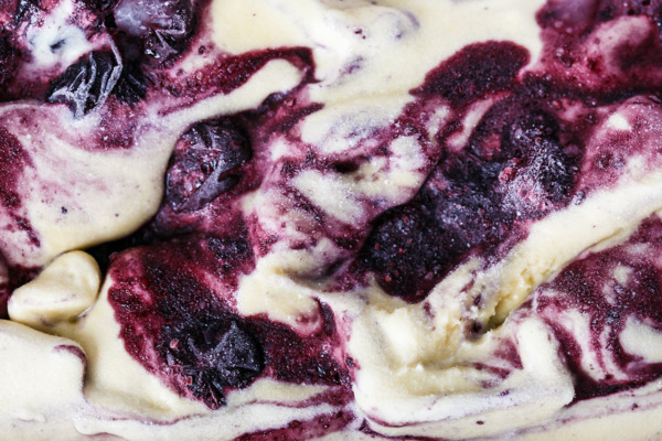 Muscovado Roasted Blueberry Swirl Ice Cream