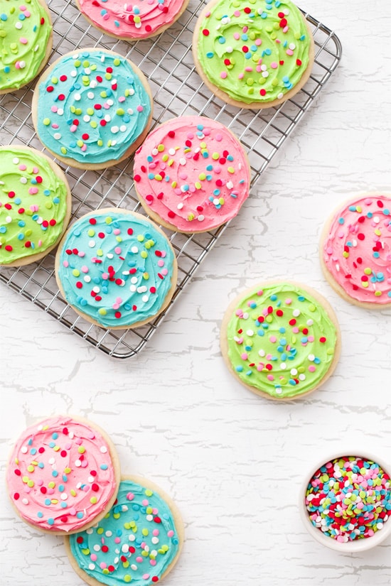 Soft Frosted Sugar Cookies