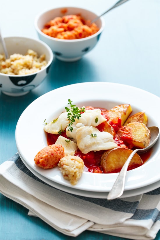 Saffron-infused Bouillabaisse with Breadcrumb Rouille